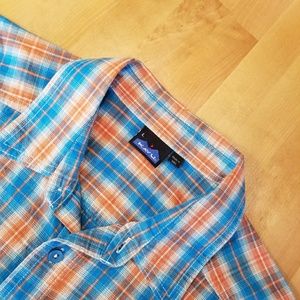 KAVU Mens L Button up Shirt Plaid Casual / Dress